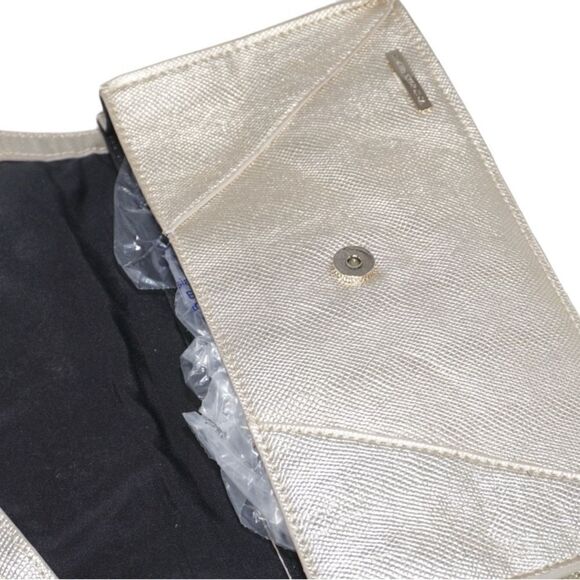 Victoria's Secret Metallic Gold Envelope Style Clutch - Picture 9 of 10